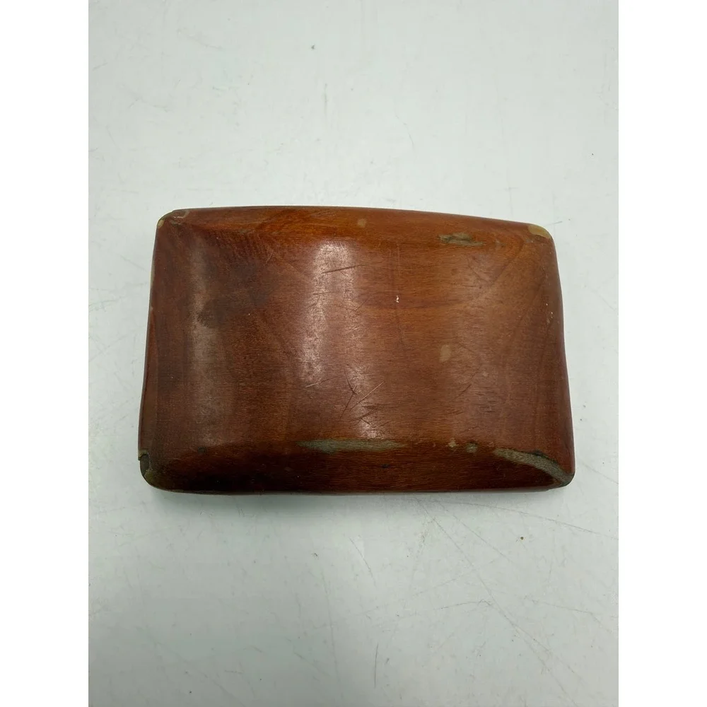 Vintage Handmade Wood Belt Buckle Rectangular Rustic Western Brown Boho‎